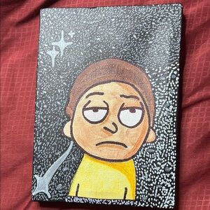 Contemporary Art Canvas with Cartoon Character